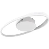 Fischer Leuchten YADE 1x LED oval weiß 54x32 cm
