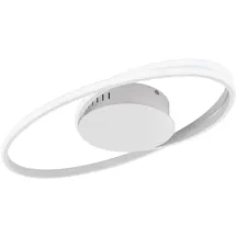 Fischer Leuchten YADE 1x LED oval weiß 54x32 cm