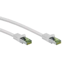 Goobay GHMT-zertifiziertes CAT 8.1 Patchkabel, S/FTP (PiMF), weiß