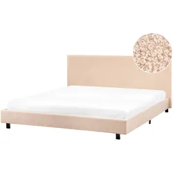 Wasserbett Bouclé ALBI 180 x 200 cm Beige