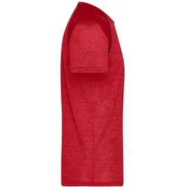James & Nicholson Funktions-Tshirt JN496 & S red-melange/titan