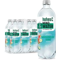 hohes C Mind Water Wassermelone Gurke (6 x 750ml), mehr Konzentration mit Vitamin B12 + Eisen, nur 2kcal/100ml, ohne Zuckerzusatz, ohne Konservierungsstoffe, vegan