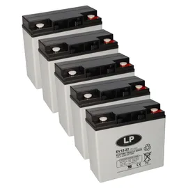 Landport Akkusatz 12V 22000 mAh 5 St.