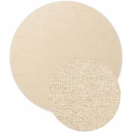 ELLE DECORATION Knots Wollteppich Ø 160 cm Hellbeige