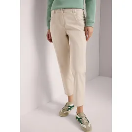 Cecil Mid Waist Slim Leg Hose im Casual fit grain beige 27, Länge 26, beige), Web, 96% Baumwolle, 4% Elasthan. unifarben, comfort 7/8-Länge, Hosen Culotte, Middle