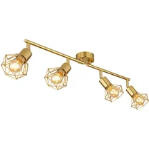 GLOBO Spot gold Metall, 8x19.5x60 cm, E14 4 Brennstellen - gold