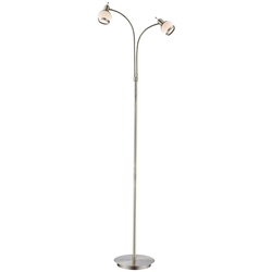 Steh Lampe Schlaf Gäste Zimmer Glas Decken Fluter Alt Messing Leuchte FLEXO