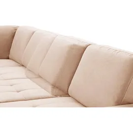 sit&more Wohnlandschaft SIT & MORE "Santorini U-Form", beige (creme), B:340cm H:82cm T:224cm, Luxus-Microfaser ALTARA NUBUCK (100% Polyester) / Struktur (100% Polyester);Flachgewebe (100% Polyester) / Struktur (100% Polyester), Sofas, Wohnlandschaft, mit Federkern