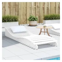 vidaXL Sonnenliege 205 x 70 x 31,5 cm Weiß
