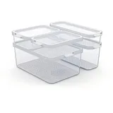 Rotho Kühlschrankorganizer-Set Cauma, , , Kunststoff , Maße cm, BPA-frei, Reach, DIN EN ISO 14001, DIN EN ISO 9001, Küchenzubehör, Vorratsbehälter, Frischhaltedosen
