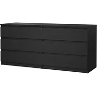 VCM ebuy24 Kommode 6 Schubladen schwarze Struktur.