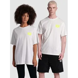 T-Shirt Herren arena Studio Grafik Print - White-yellow - XL