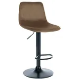 CLP Barhocker Divo  Höhenverstellbar Metall gepolstert  Braun/Schwarz