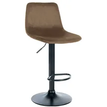 CLP Barhocker Divo  Höhenverstellbar Metall gepolstert  Braun/Schwarz