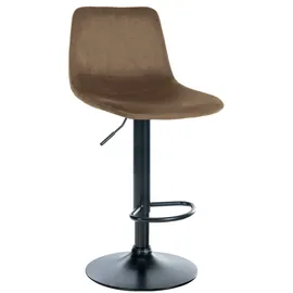 CLP Barhocker Divo  Höhenverstellbar Metall gepolstert  Braun/Schwarz