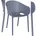CLP Gartenstuhl/Bistrostuhl stapelbar modern aus Kunststoff wetterfest mit nicht verstellbaren Armlehnen und Rückenlehne Sky Pro dunkelgrau