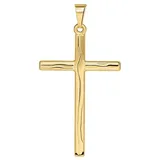 My Gold Kreuzanhänger Herren Kreuz Anhänger Gold 585 (14 Karat) Goldkreuz - Mocroli (Set, 1-tlg., inkl. Schmuckbox), Geschenke goldfarben