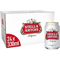 Stella Artois Premium Lager, EINWEG (24 X 0.33 l Dose), Internationales Lager Bier aus Belgien