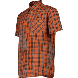 CMP Kurzarmhemd Antracite/Orange/Vaniglia M