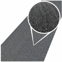 ANRO Teppich Teppichläufer Flur Schlafzimmer Küche Wohnzimmer Küchenläufer Küchenteppich rutschfest Meterware Tamara Grau 400x67cm