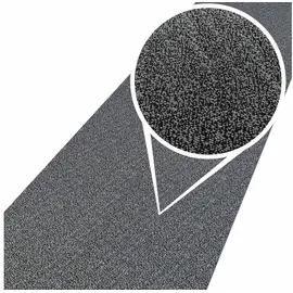 ANRO Teppich Teppichläufer Flur Schlafzimmer Küche Wohnzimmer Küchenläufer Küchenteppich rutschfest Meterware Tamara Grau 400x67cm