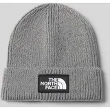 Beanie in Ripp-Optik, Mittelgrau Melange, 1