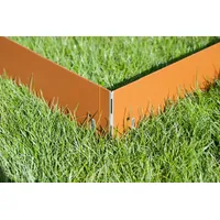 Ecke für Rasenkante Metall - Passend zu unseren 120cm langen Rasenkanten - 4er Set Ecke für Beeteinfassung Metall - Höhe 18,5 cm - Ideal für Garten Beeteinfassung & Wegbegrenzung - Feuerverzinkt Braun