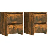 vidaXL Nachtschrank 2 Stk. 30 x 30 x 40 cm Braun