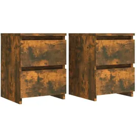 vidaXL Nachtschrank 2 Stk. 30 x 30 x 40 cm Braun