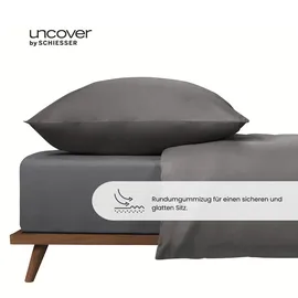 SCHIESSER Spannbettlaken Jersey 100 x 200 cm Dunkelgrau