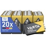 Varta Power on Demand 9V Block 20er Pack - smart, flexibel und leistungsstark für den mobilen Endkonsumenten - z.B. für Smart Home Geräten, Rauchmelder, Brandmelder [Exklusiv bei Amazon]