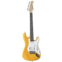 J & D ST-MINI BB E-Gitarre, 3/4 elektrische Gitarre für Anfänger mit Single Coil und Humbucker Tonabnehmer, Electric Guitar in Gelb