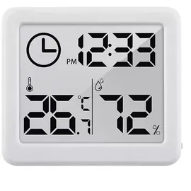 Green Blue Digitales Thermometer/Hygrometer mit Uhrfunktion Umgebungstemperatur Luftfeuchtigkeit