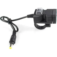 Motorrad -Telefon -Ladegeräte 2.1a+1a Dual USB -Schnellladegerät wasserdicht mit Ein/Aus -Schalter für Telefon, Tablet, MP3, GPS -Navigation