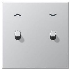 Jung Abdeckung mit 2 Kipphebel mit Pfeilen Kegel (Aluminium)