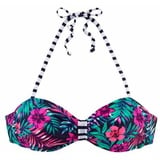 VENICE BEACH Bandeau-Bikini-Top »Summer«, mit kontrastfarbener Schlaufe, blau