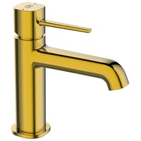 BADLAND Waschtischarmatur Wasserhahn Kleine POLA Mischbatterie für Badezimmer in Gold + Click-Clack