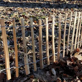 Aquagart 15m Staketenzaun Rollboarder 60cm hoch Lattenabstand 4-6cm Gartenzaun aus Haselnuss Holzzaun