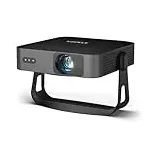 Smart Beamer【360° Drehbar/Autofokus/Trapezkorrektur】 Mini Beamer 4K Unterstützt 1080P Full HD 23000L WiFi6 Bluetooth, VOPLLS Beamer Klein Heimkino 50% Zoom Projektor für Handy/TV Stick/USB
