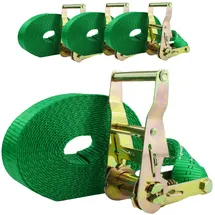 Baumarktplus 4x TrutzHolm® Ratschen Spanngurt Spanngurte Zurrgurt 1-tlg 6m 2t 2to 2000kg TÜV/GS grün