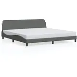 vidaXL Bettgestell "Dover" Dunkelgrau 200x200 cm Stoff