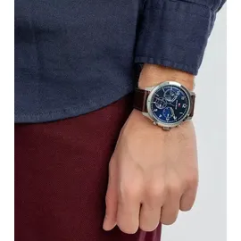 Tommy Hilfiger Multi Zifferblatt Uhr für Herren mit Braunes Lederarmband - 1791855