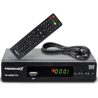 Premium X PremiumX HD 520SE FTA Digital SAT Receiver DVB-S2 HDMI SCART USB Multimedia-Player, Astra Hotbird vorprogrammiert