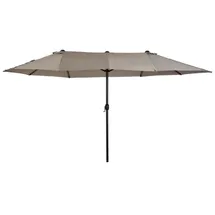 Outsunny Doppelsonnenschirm 455 x 270 cm Hellkaffee