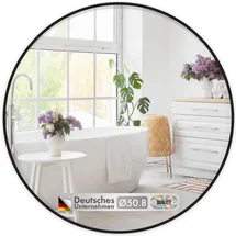 Floordirekt Wandspiegel Bella 50 x 50 cm Schwarz