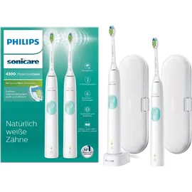 Philips Sonicare ProtectiveClean 4300 HX6807/35 Doppelpack + Reiseetui