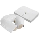EarthLite Massageliegen Nasenschlitztücher – Premium, Ultra Soft, Atmungsaktive, Nicht-klebende Hygieneauflagen für Kopfstützen von Massagestühlen & Massagetischen (100 Stück) mit höchster Bewertung