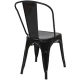 MCW Stuhl A73 Metall 2er-Set Schwarz
