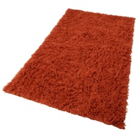 Böing Carpet Wollteppich »Flokati 1500 g«, rechteckig, Handweb Teppich, Uni-Farben, reine Wolle, handgewebt, 797682-2 cognac 60 mm