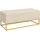 Homcom Sitzbank mit Stauraum, Polsterbank mit Samtoptik, Bettbank mit Stahlbeine für Wohnzimmer, Schlafzimmer, Beige,